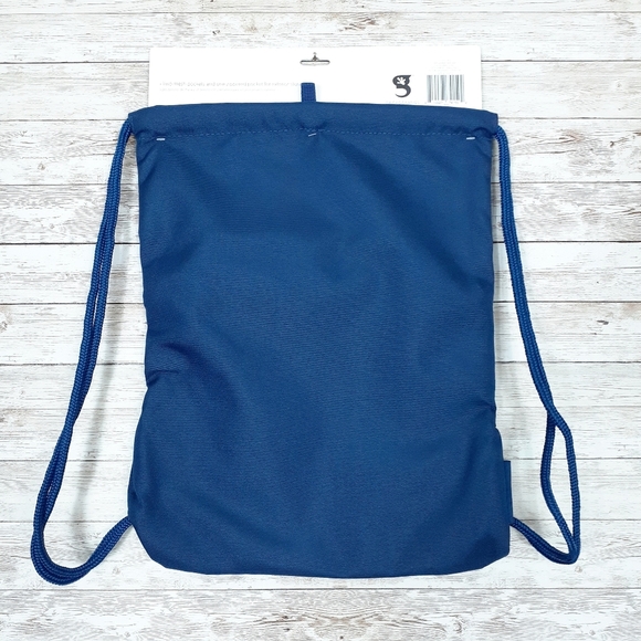 Gecko Brands Drawstring Backpack Fish Zip Pocket - Picture 2 of 4